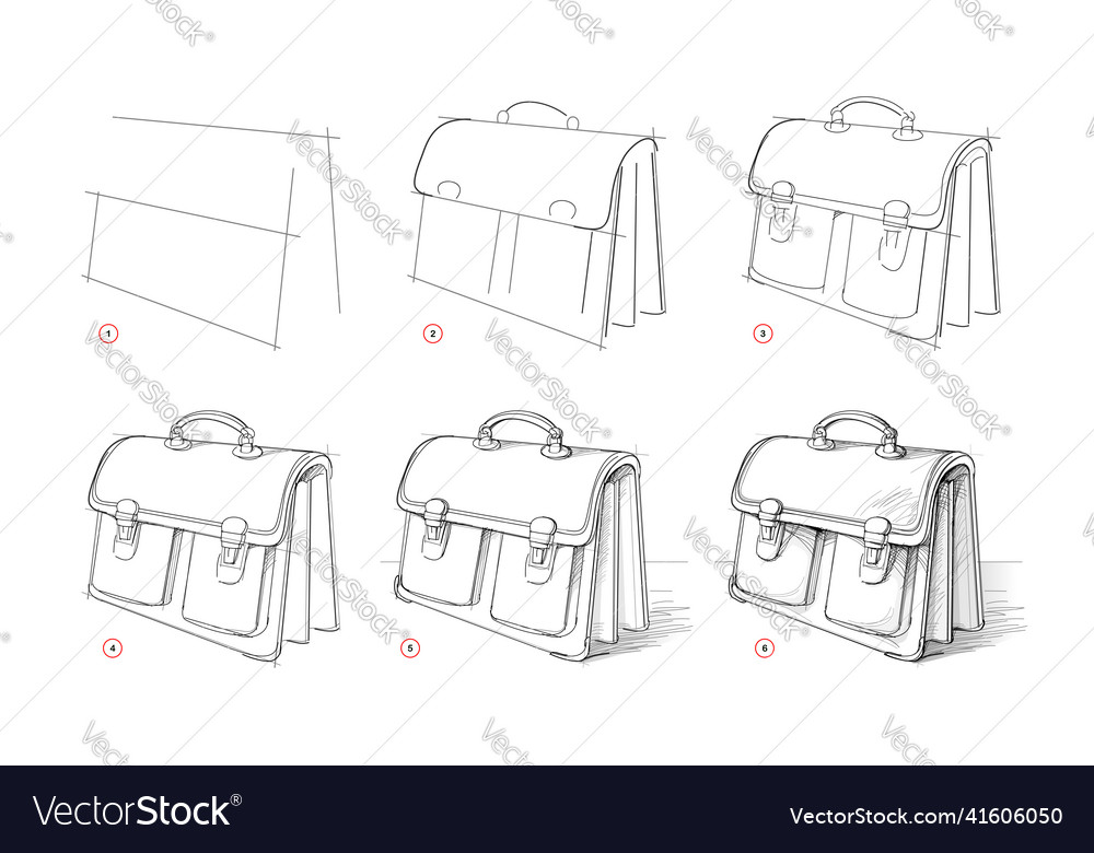 Page shows how to learn draw sketch Vector Image Page shows how to learn draw sketch