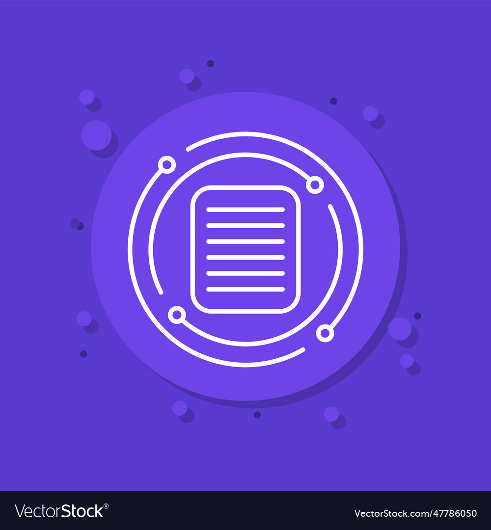 Protocol line icon for apps and web