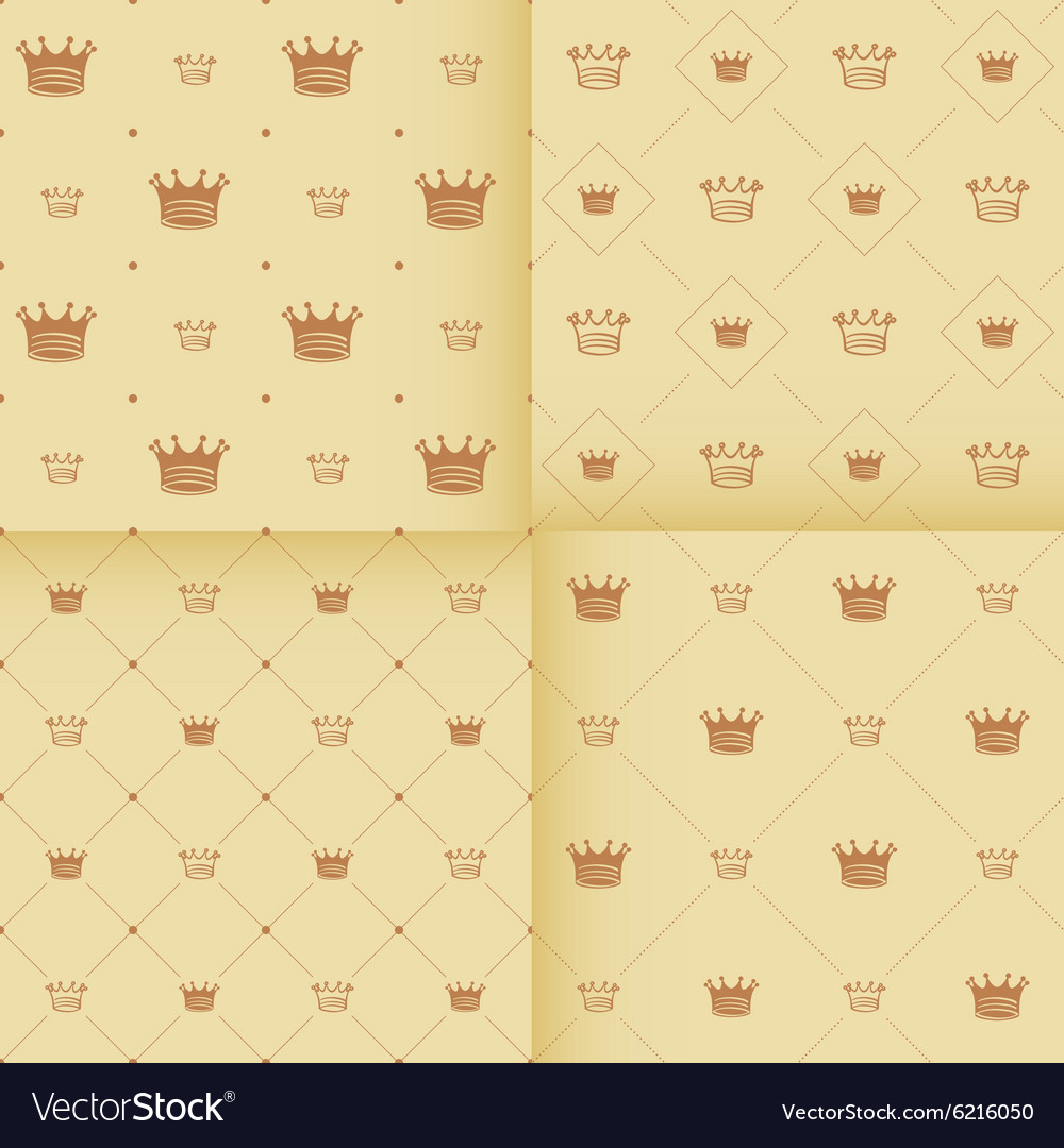 Simple seamless pattern with crown