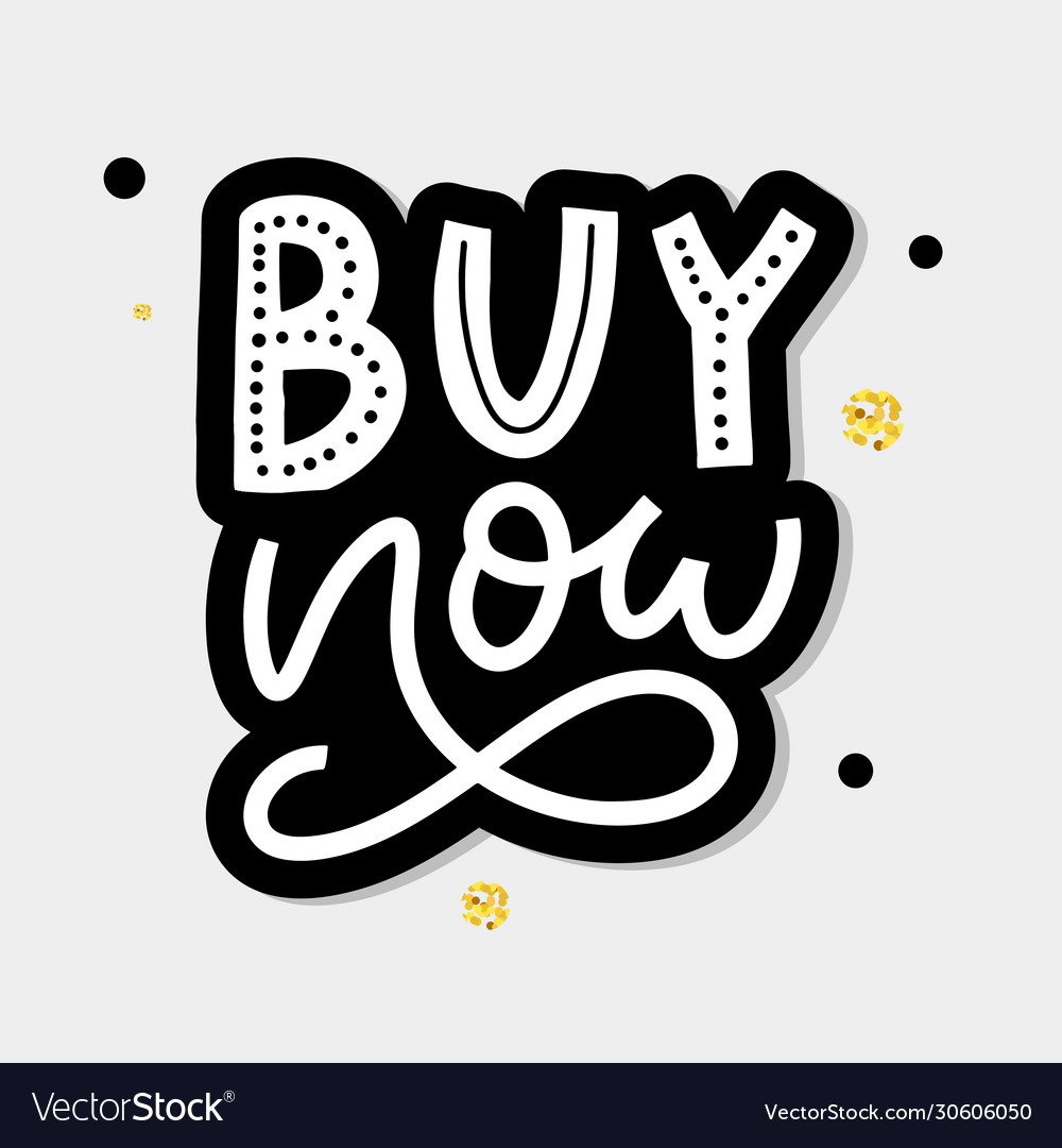 Slogan buy now letter for web background design Vector Image