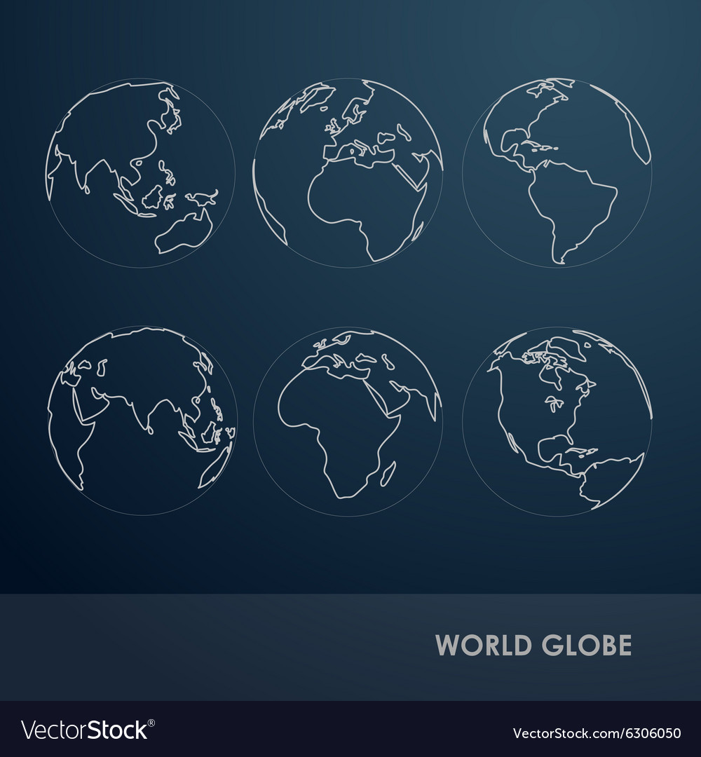 World globe Royalty Free Vector Image - VectorStock