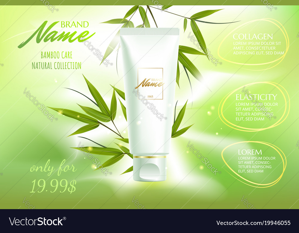 Advertising poster for cosmetic product Royalty Free Vector