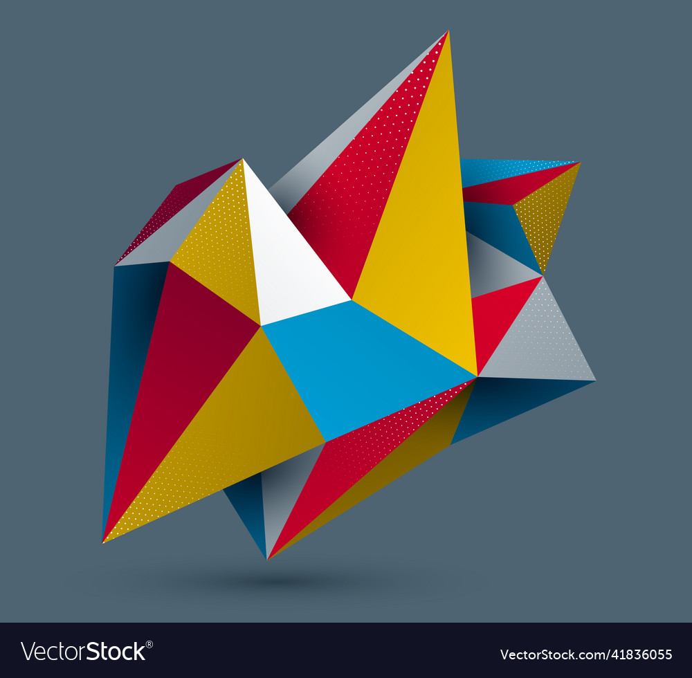 Low poly abstract form future shape design