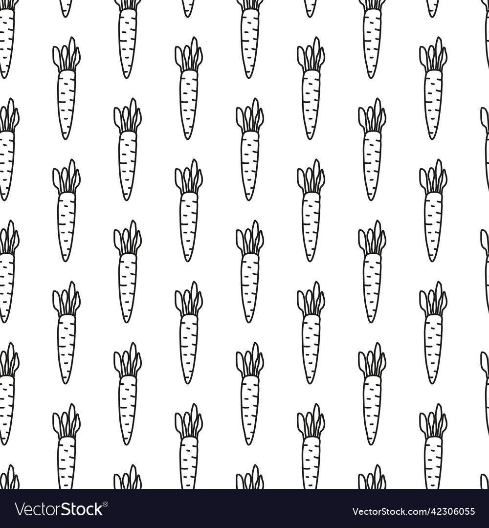 Seamless pattern with carrots vector image Seamless pattern with carrots