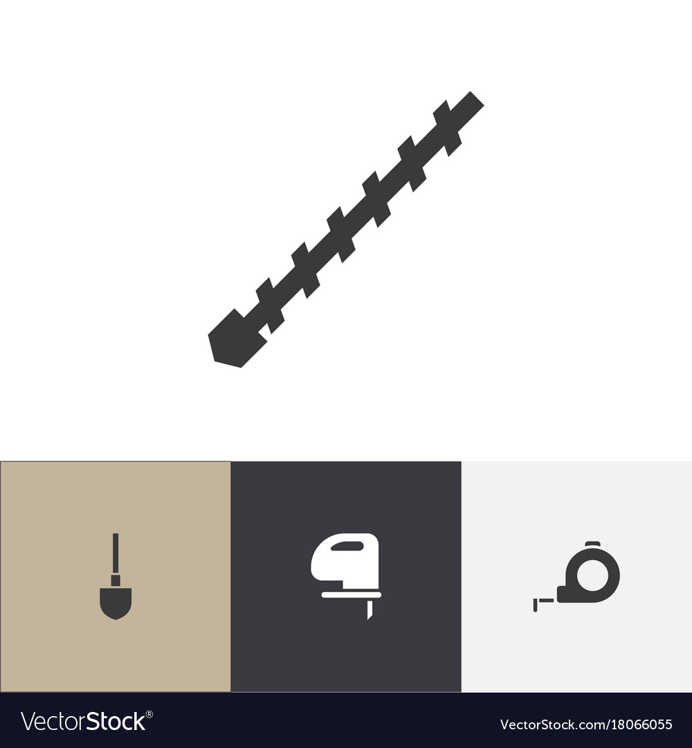 Set of 4 editable tools icons includes symbols