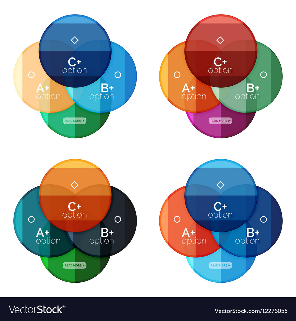 Set of round option diagram template for your data