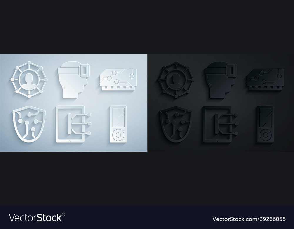 Set tablet ram random access memory cyber vector image Set tablet ram random access memory cyber