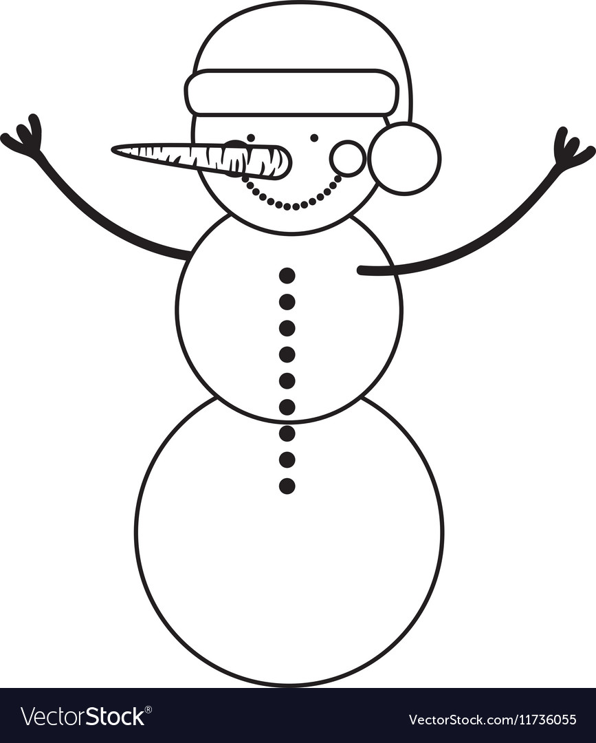 Snowman cartoon icon image Royalty Free Vector Image