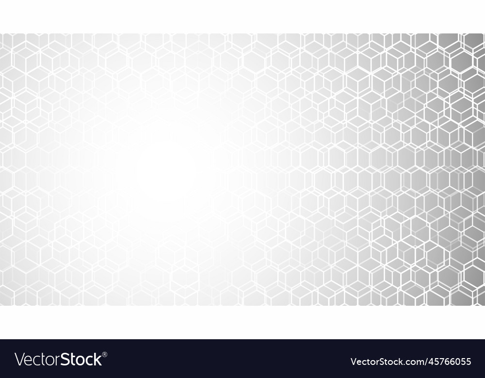 White 3d hexagon background gray hexagonal vector image White 3d hexagon background gray hexagonal