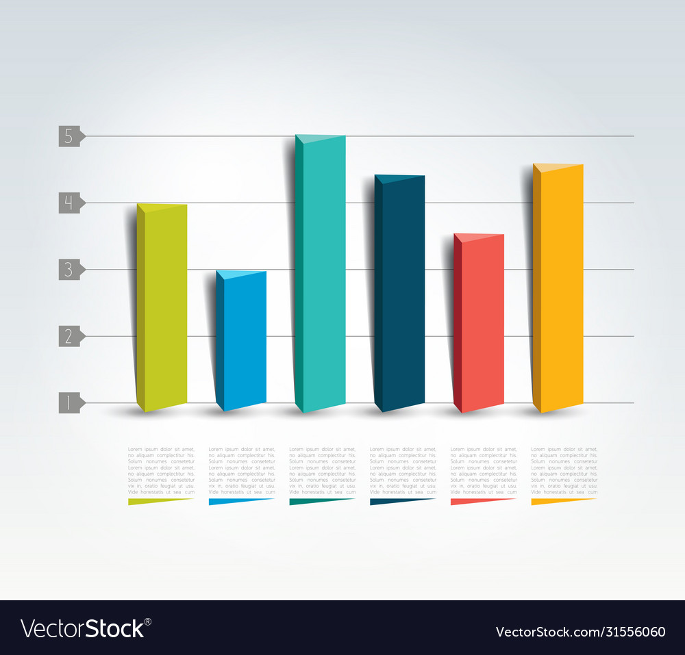 3d design graph infographics chart vector image 3d design graph infographics chart