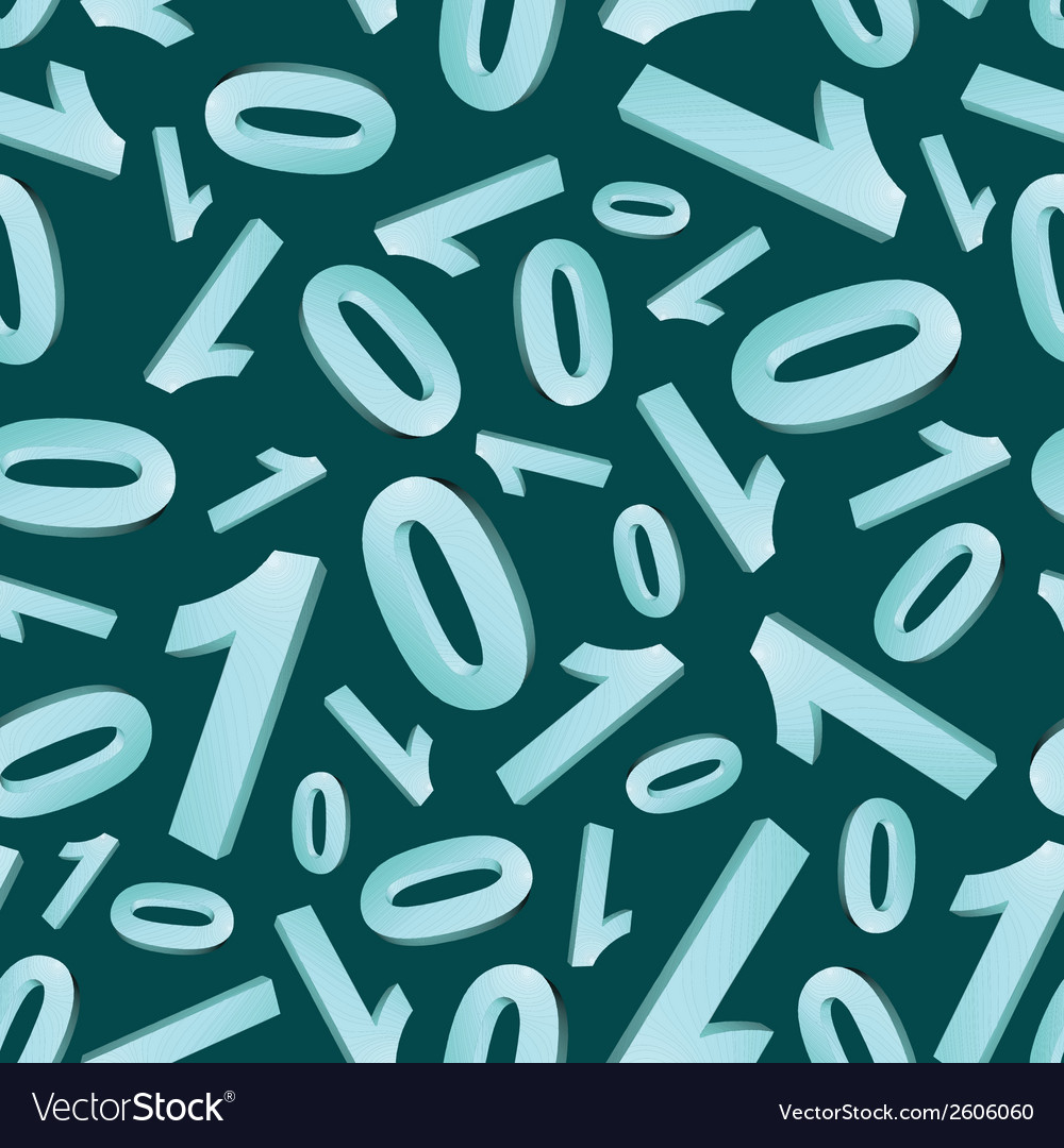 Binary Digit 3D Pattern - Eins und Nullen