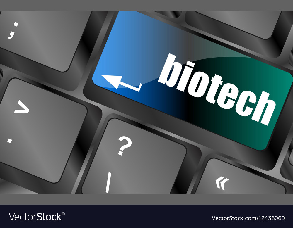 Bio tech message on enter key of keyboard keys