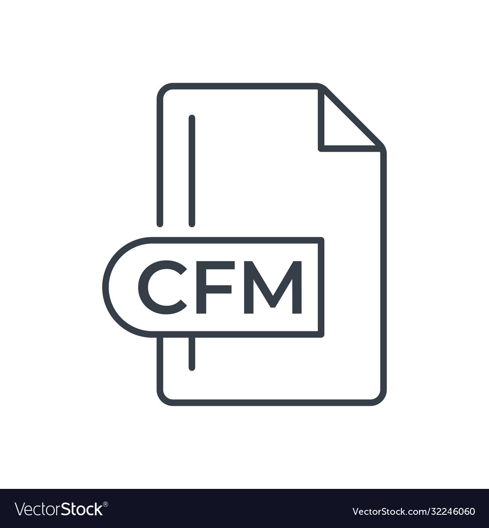 Cfm file format icon extension line
