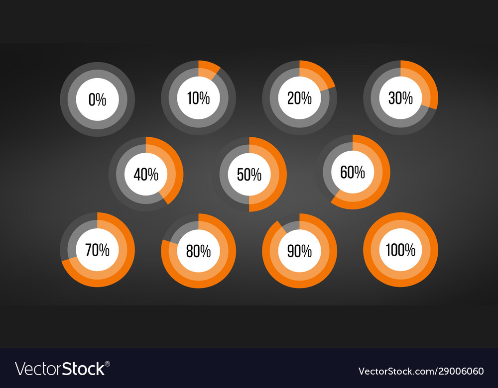 Kreisprozent-Diagramme Infografik vector image Kreisprozent-Diagramme Infografik