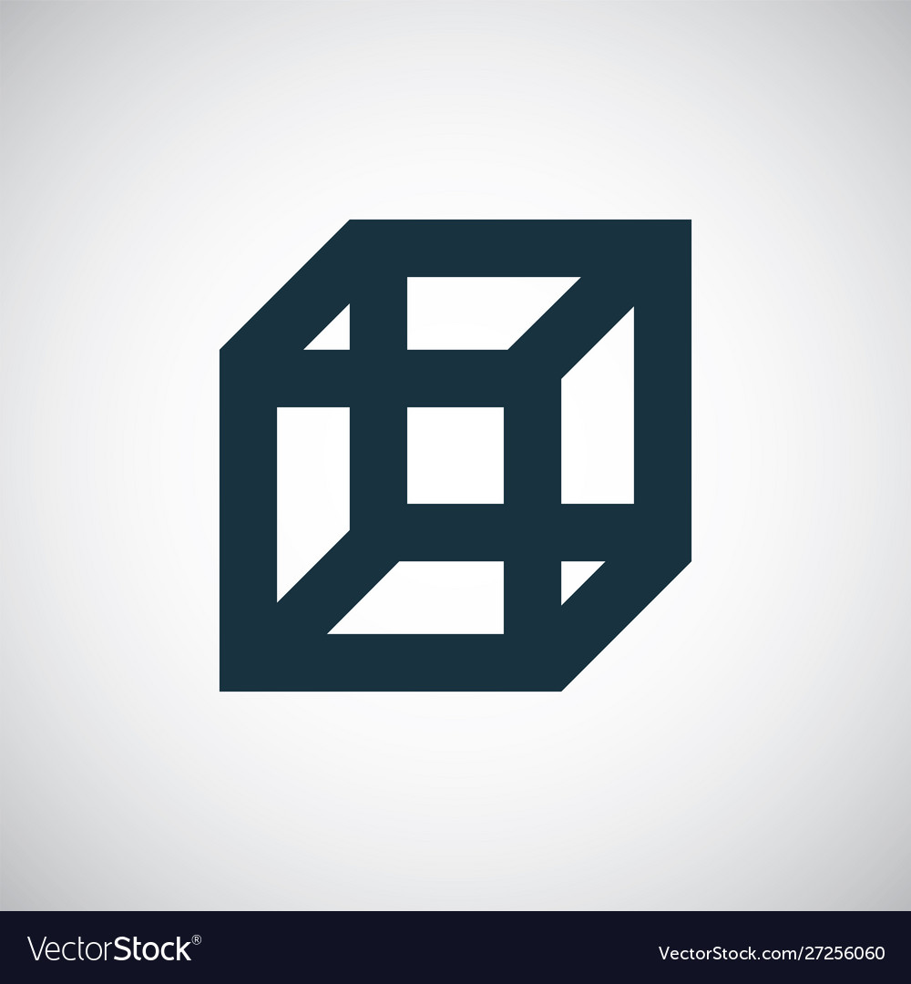 Cube icon for web and ui on white background