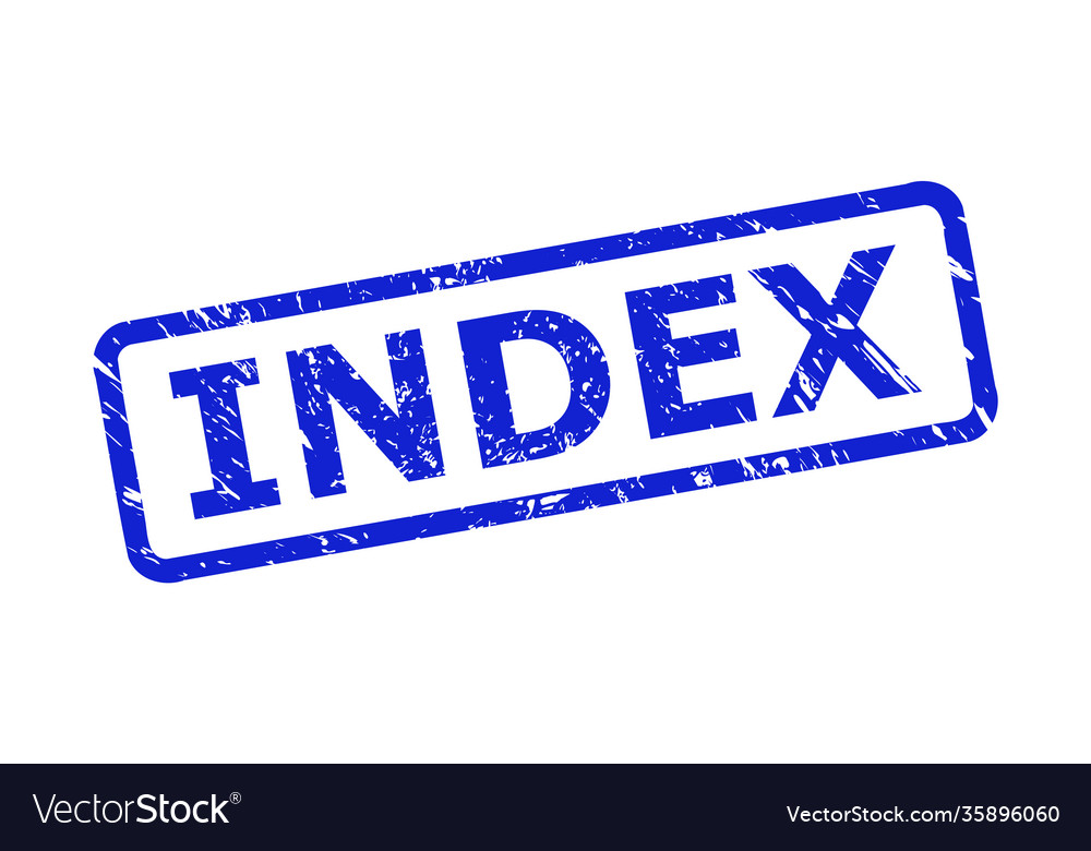 Index watermark with corroded texture and rounded