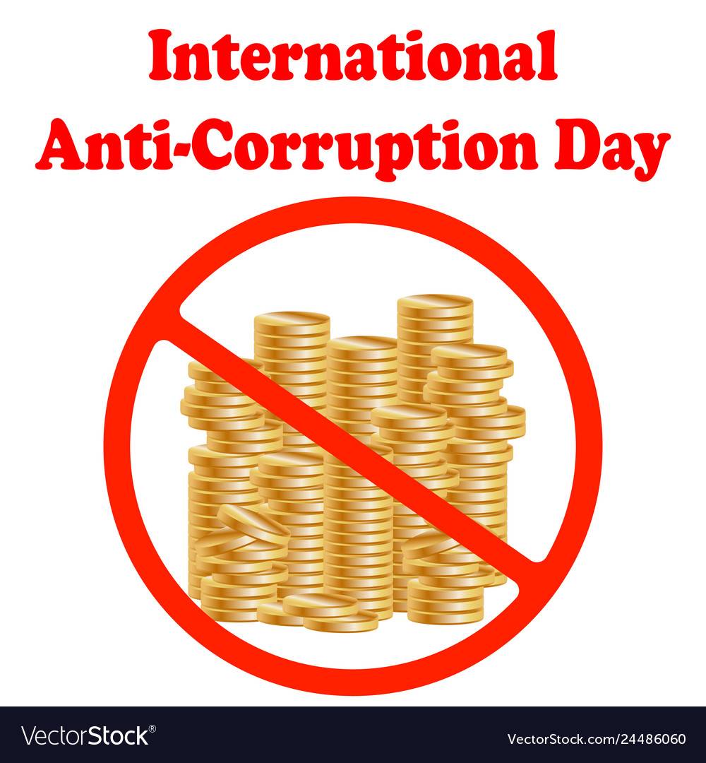Internationales Anti-Korruptions-Tag-Symbol-Logo vector image Internationales Anti-Korruptions-Tag-Symbol-Logo