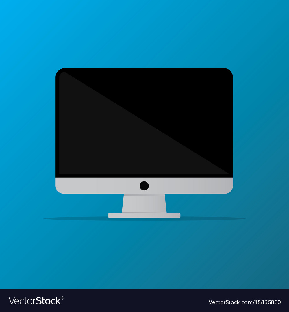 Isolated desktop computer icon pc monitor