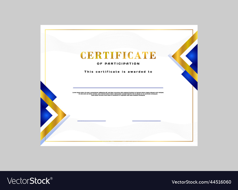 Modern simple certificate design template