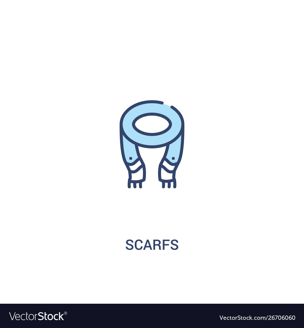 Scarfs concept 2 colored icon simple line element
