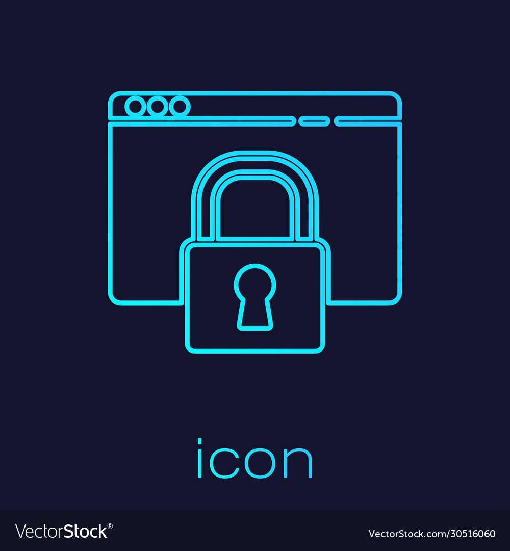 Turquoise line secure your site with https ssl vector image Turquoise line secure your site with https ssl