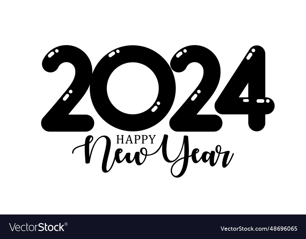 2024 frohes neues Jahr kreativ und auffällig