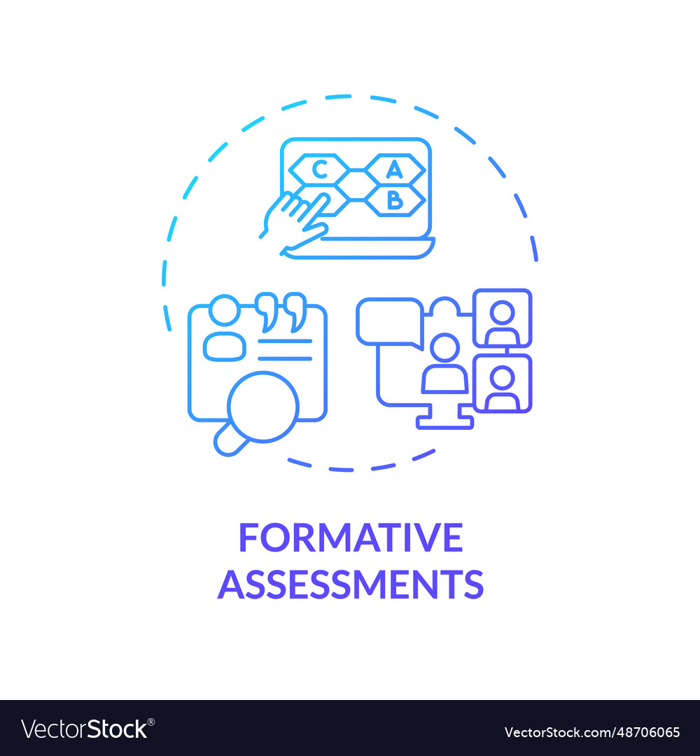 2d gradient thin linear icon formative Royalty Free Vector