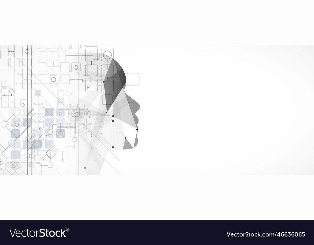 Artificial intelligence technology web background Vector Image Artificial intelligence technology web background