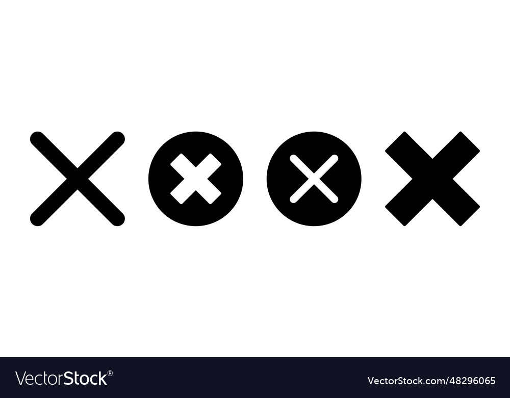 Close icon delete remove cancel exit symbol vector image Close icon delete remove cancel exit symbol