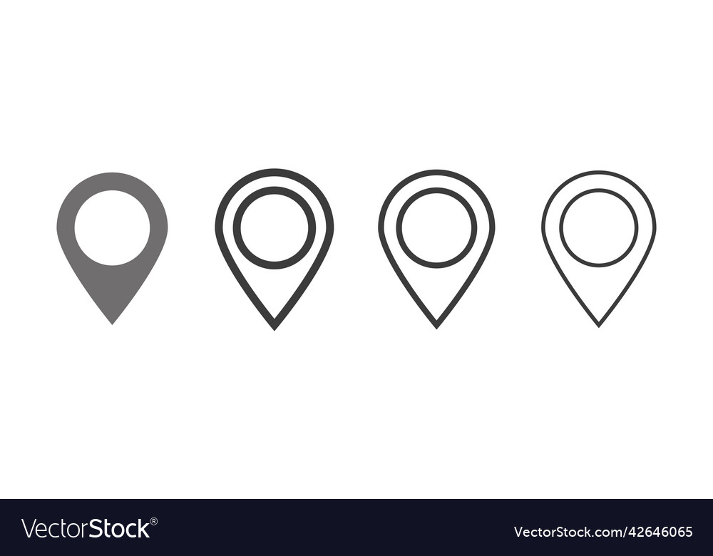 Collection of map marker icons vector image Collection of map marker icons