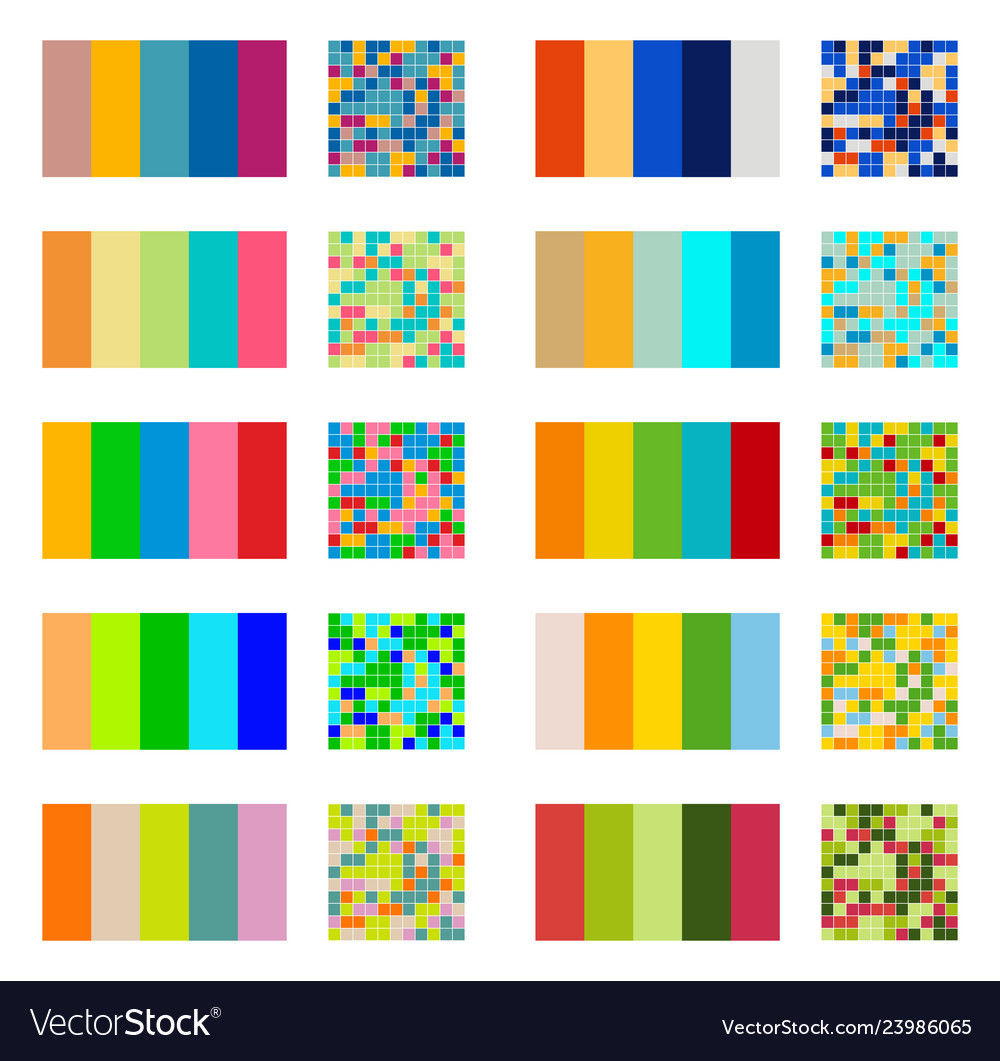 Color palette set background harmony combos