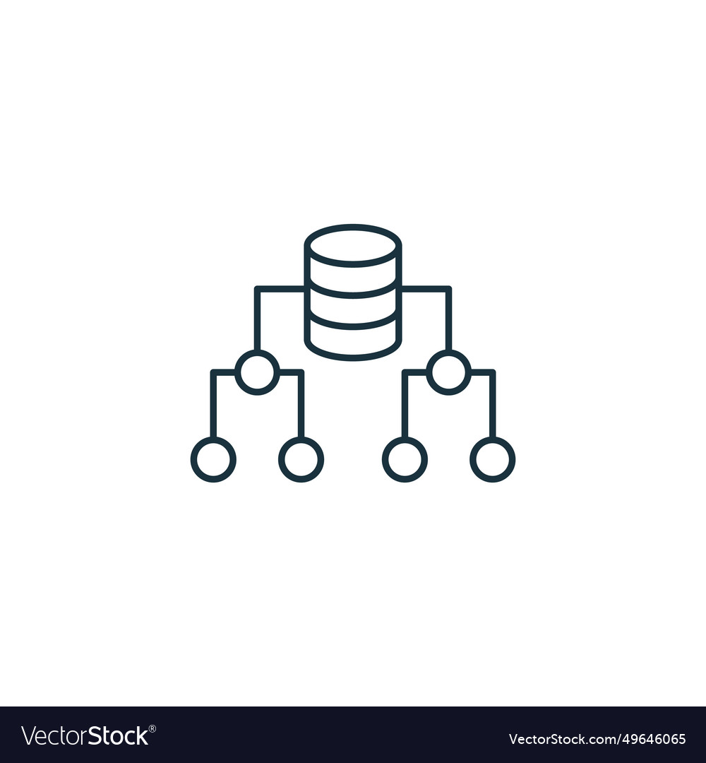 Data structure icon monochrome simple sign from