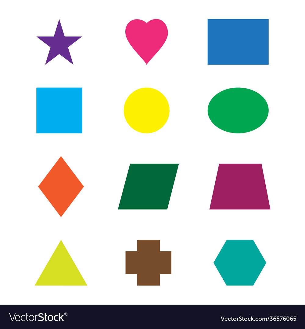 Educational geometric shapes set Royalty Free Vector Image