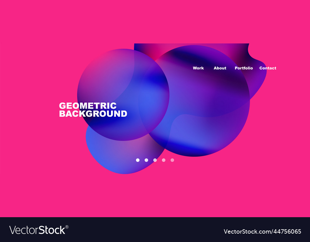 Flowing gradient colors and round elements Vector Image Flowing gradient colors and round elements