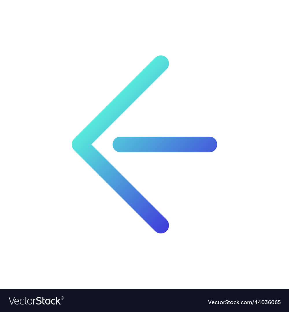 Zurück Pixel perfekte Gradienten lineare ui-Symbol vector image Zurück Pixel perfekte Gradienten lineare ui-Symbol