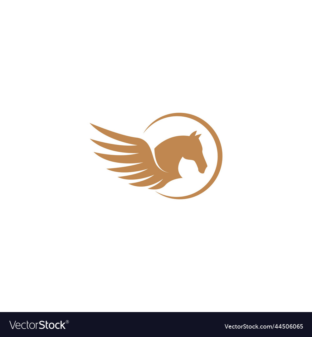 Pegasus logo icon design Royalty Free Vector Image