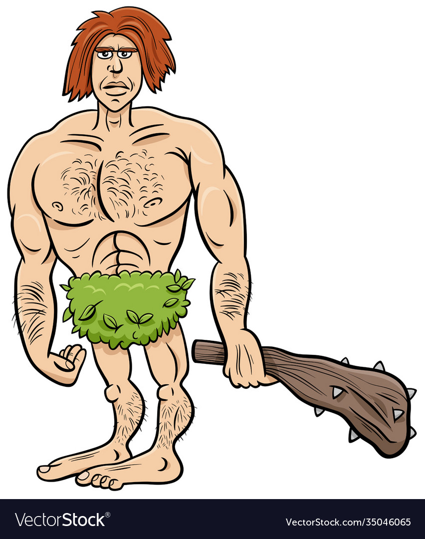 Prehistoric primitive man cartoon Royalty Free Vector Image Prehistoric primitive man cartoon Royalty Free Vector Image
