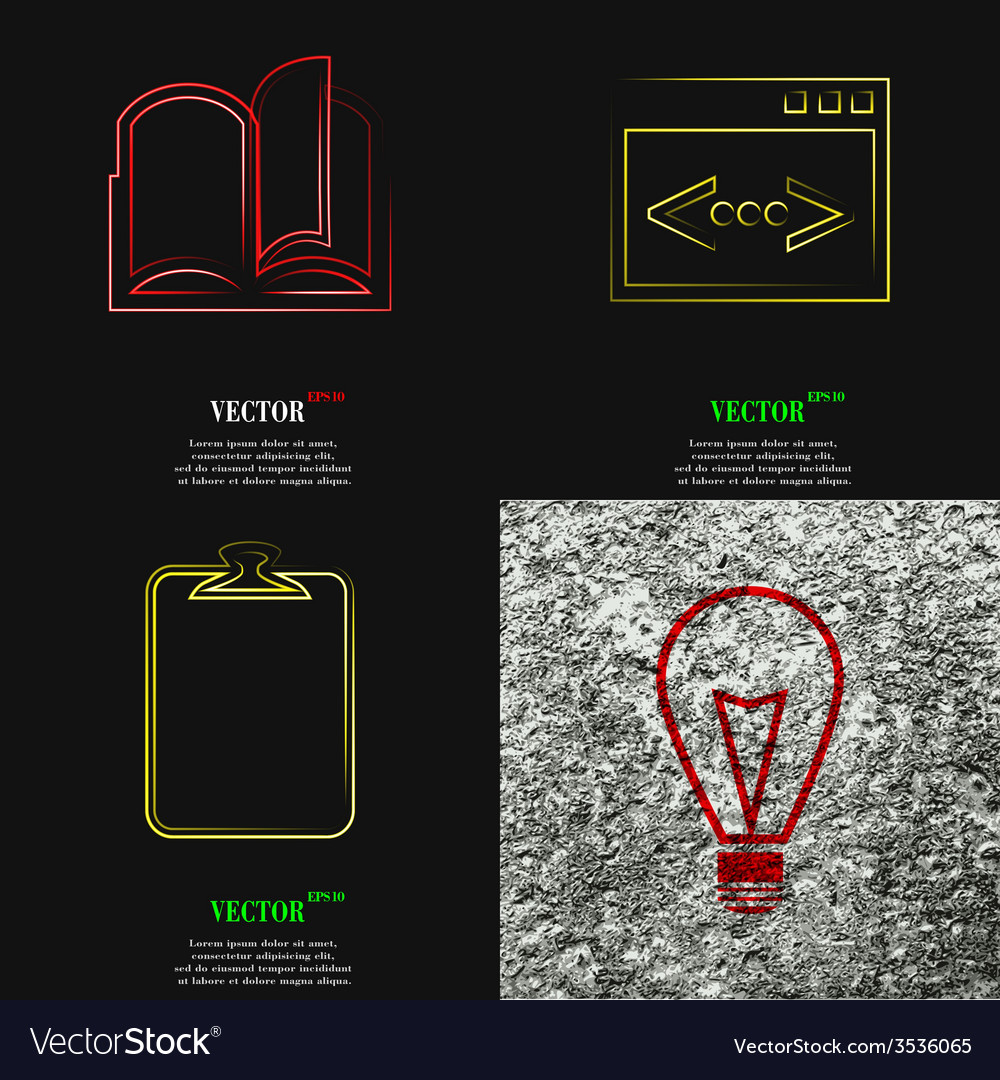 Set of abstract backgrounds with different web