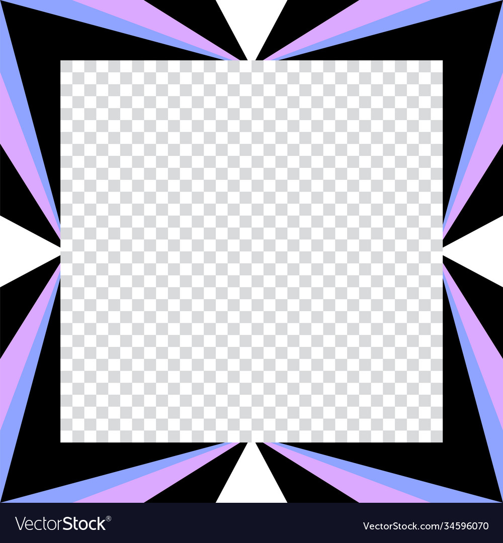 Abstract geometric pattern square picture frame vector image Abstract geometric pattern square picture frame