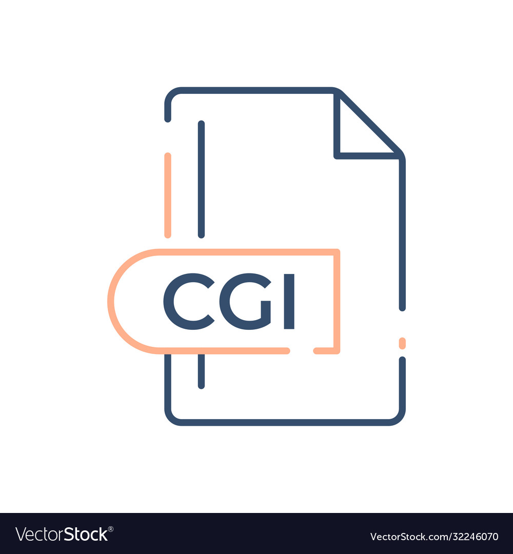 Cgi file format icon extension line