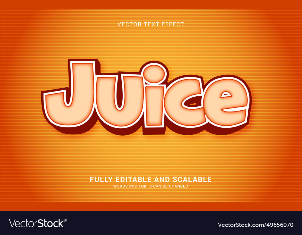Editable text effect juice style