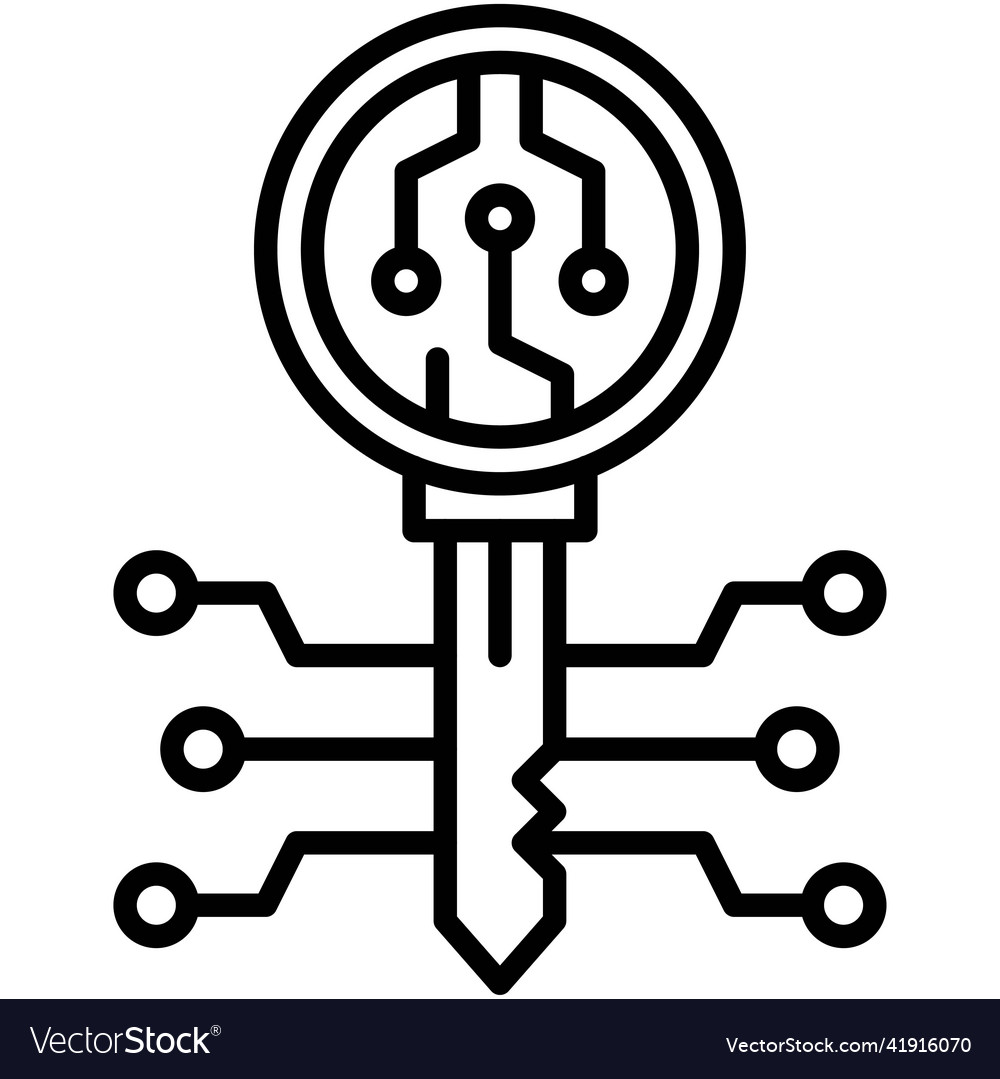 Verschlüsselung Schlüssel Icon Blockchain bezogen