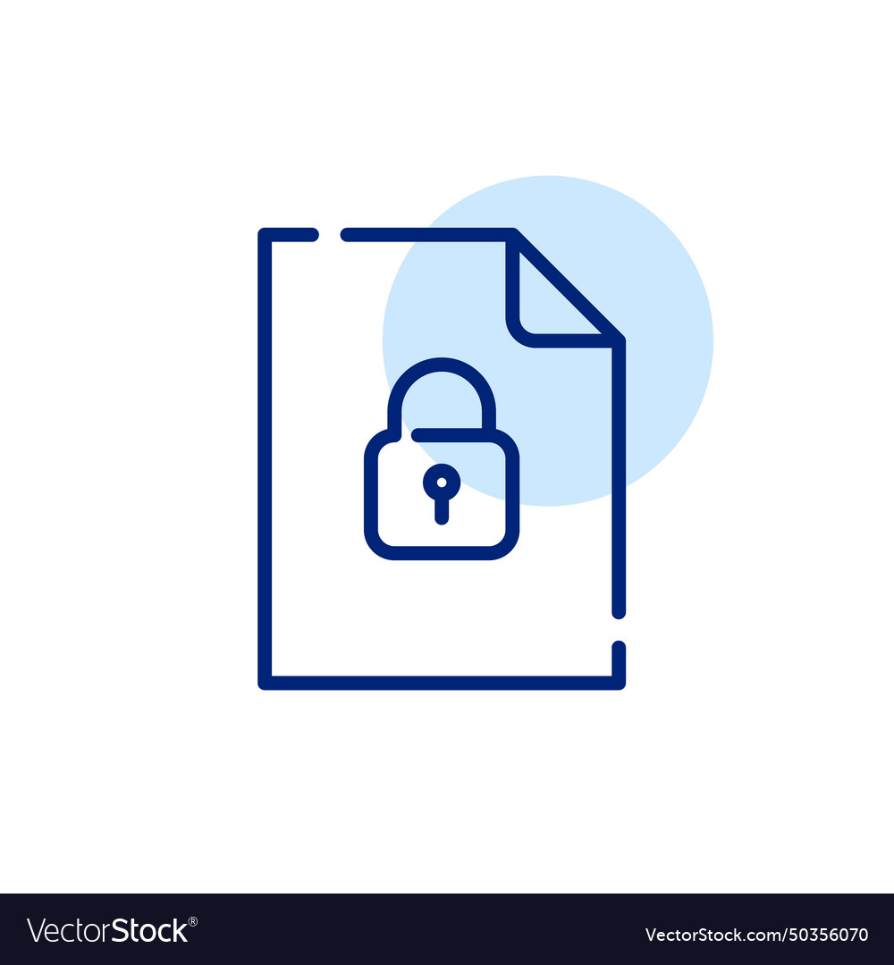 File and lock secure data protection pixel vector image File and lock secure data protection pixel