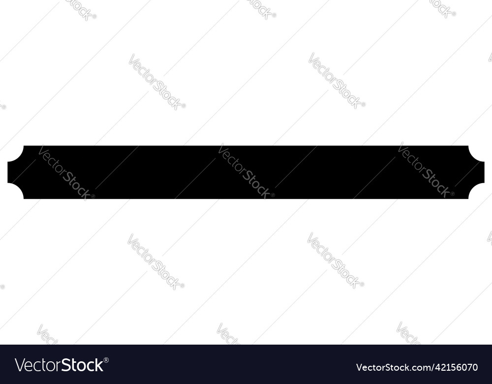 Flat banner button template shape with corner vector image Flat banner button template shape with corner