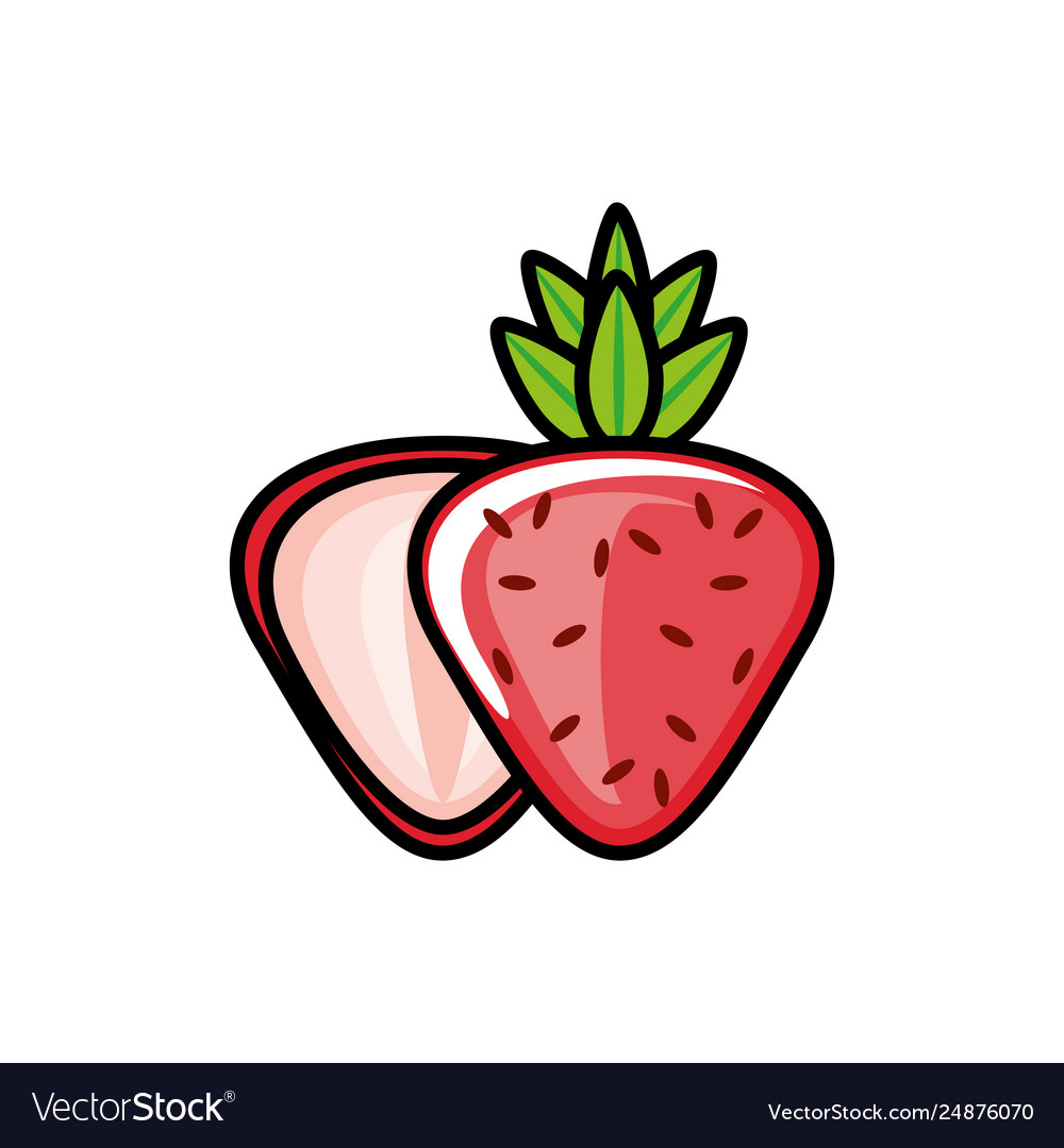 Fresh strawberry fruit icon