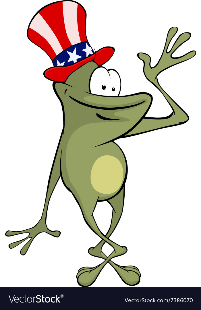 Green frog cartoon