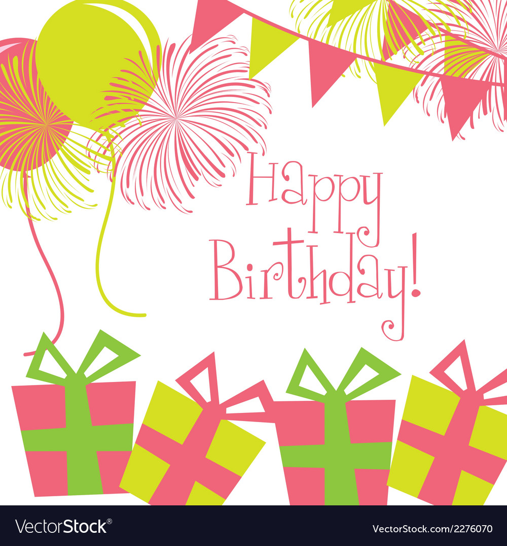 Download Happy birthday card design Royalty Free Vector Image