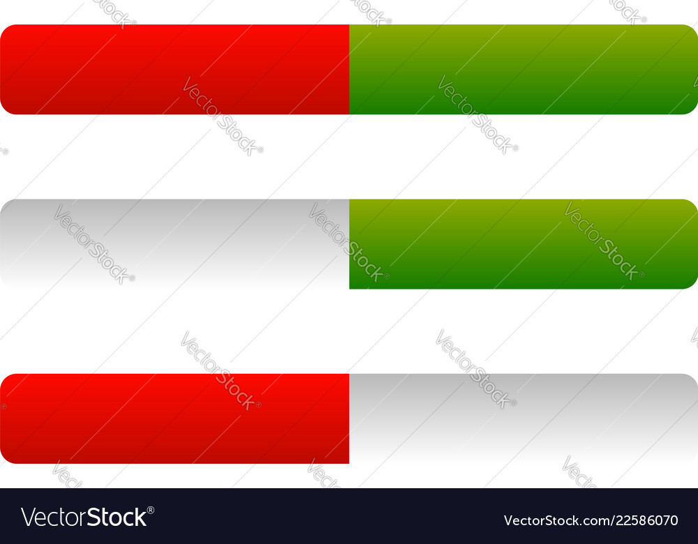 Horizontal power buttons switches vector image Horizontal power buttons switches