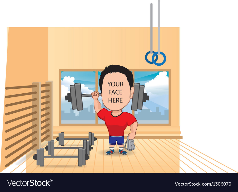 Man Exercising in Gym