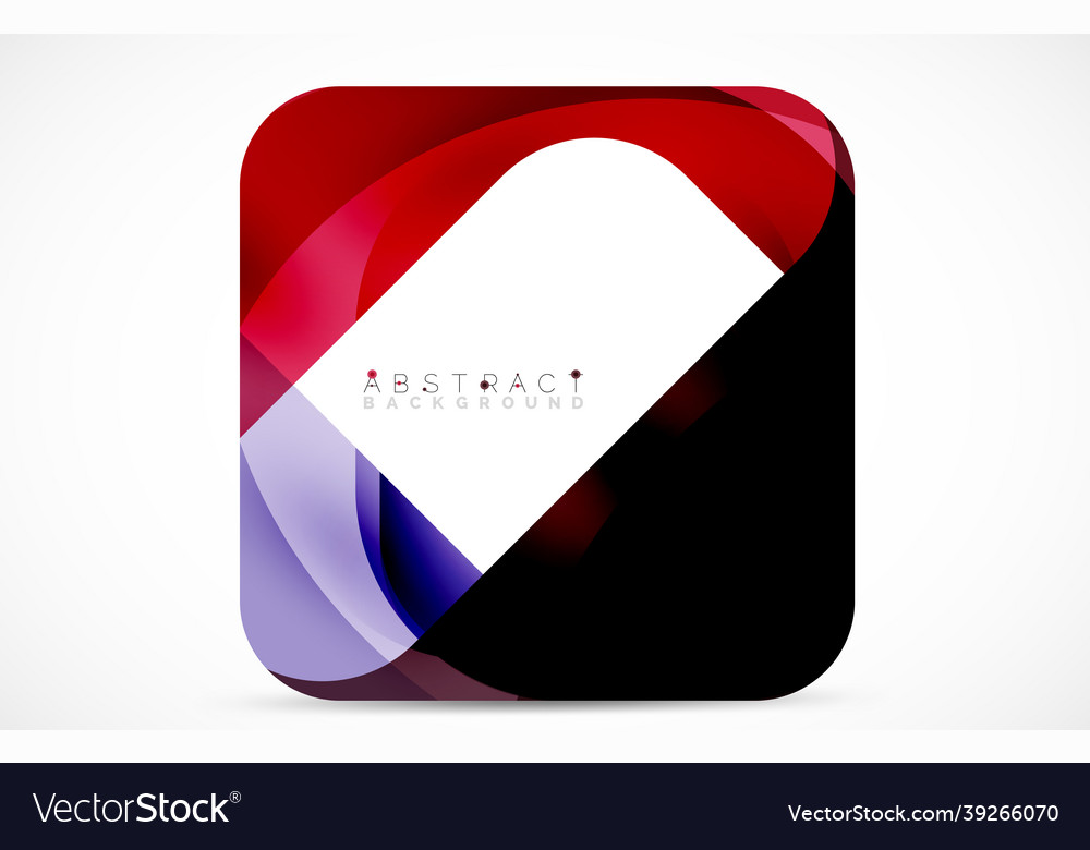 Minimal background abstract square shape vector image Minimal background abstract square shape